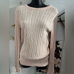 Merona Light Pink Cable Knit Sweater